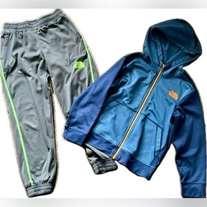 The North Face Boys hoodie and athletic pants